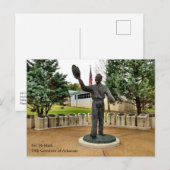 Carte Postale Statue du gouverneur de l'Arkansas Sid McMath (Devant / Derrière)