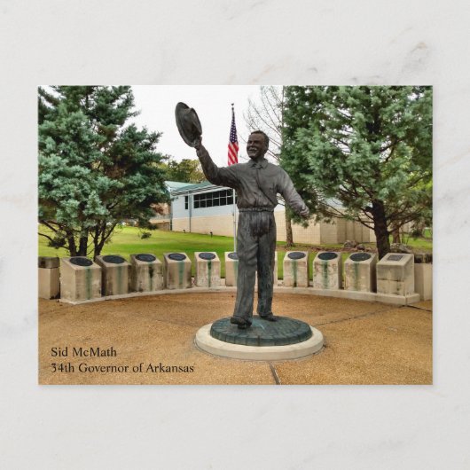 Carte Postale Statue du gouverneur de l'Arkansas Sid McMath (Devant)