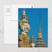 Carte Postale Statue du Guardian de Bangkok (Devant / Derrière)
