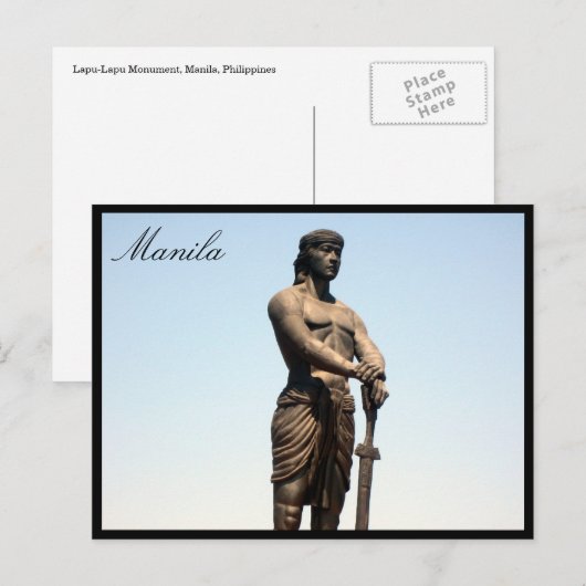 Carte Postale statue du lapu (Devant / Derrière)