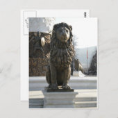 Carte Postale Statue du lion (Devant / Derrière)