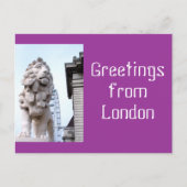 Carte Postale Statue du Lion de Londres (Devant)