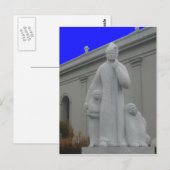 Carte Postale statue du prêtre (Devant / Derrière)
