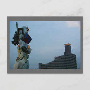 Carte Postale Statue du robot géant japonais