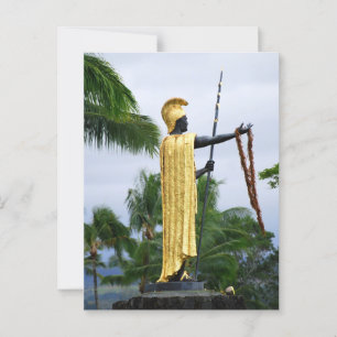 Carte Postale Statue du roi d'Hawaï Kamehameha, Vue latérale