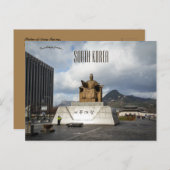 Carte Postale Statue du roi Sejong Séoul Corée du Sud (Devant / Derrière)