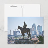 Carte Postale Statue du Scoutisme, Kansas City, Missouri (Devant / Derrière)