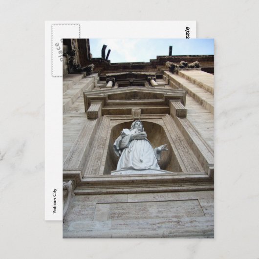 Carte Postale statue du vatican (Devant / Derrière)