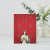 Carte Postale Statue d'une vierge dans une église de Spaccanapol (Debout devant)