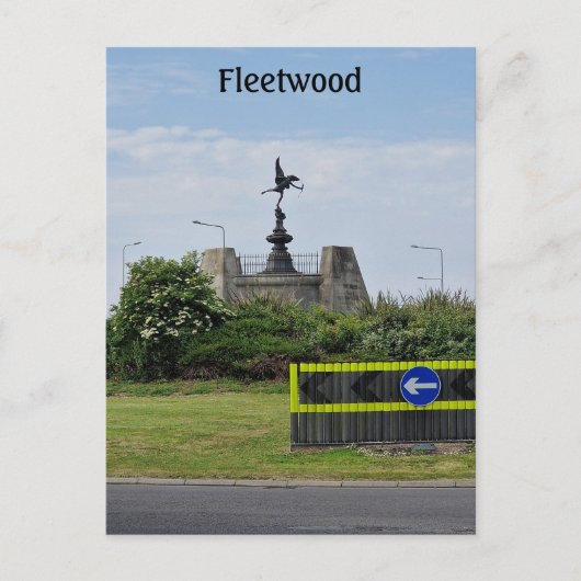 Carte Postale Statue en bois de Fleetwood d'Eros (Devant)