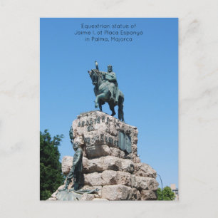 Carte Postale Statue équestre de Jaime I. à Placa Espanya