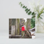 Carte Postale Statue Fox du Sanctuaire Fushimi Inari (Debout devant)