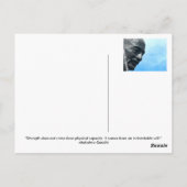 Carte postale Statue Gandhi - Citation Force (Dos)