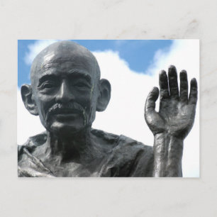 Carte postale Statue Gandhi - Citation Force