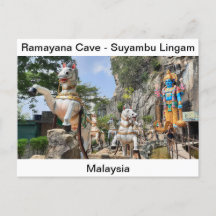 Statue hindoue en calèche à Ramayana Cave