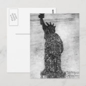 Carte Postale Statue humaine de la Liberté.  18 000_Image de gue (Devant / Derrière)