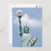 Carte Postale Statue Redneck de la Liberté (Devant / Derrière)