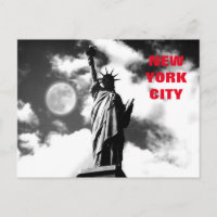 Statue rouge noire et blanche de Liberty New York