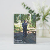 Carte Postale Statue Sacagawea, Fort Clatsop, Astoria, Oregon (Debout devant)