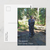 Carte Postale Statue Sacagawea, Fort Clatsop, Astoria, Oregon (Devant / Derrière)