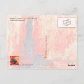 Carte Postale Statue sans tête de la Liberté avec NYC en flammes (Dos)