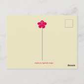 Carte Postale Statue Tiki, Torches et Fleur Hibiscus (Dos)