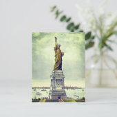 Carte Postale Statue vintage de la Liberté (Debout devant)