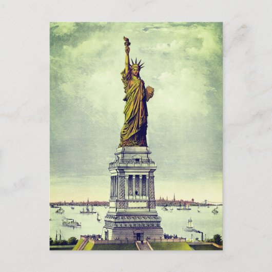 Carte Postale Statue vintage de la Liberté (Devant)
