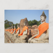 Carte Postale Statues bouddhistes thaïlandaises au temple Ayutth (Devant)