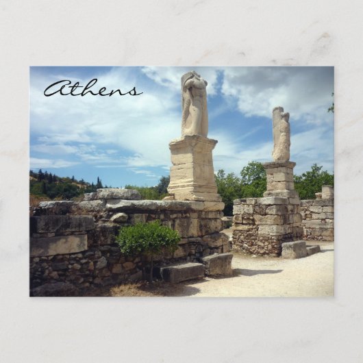 Carte Postale statues d'agora (Devant)
