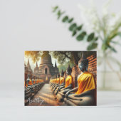 Carte Postale Statues de Bouddha d'Ayutthaya Thaïlande (Debout devant)