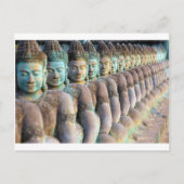Carte Postale Statues de Bouddha Vert Siem Reap Cambodge (Devant)