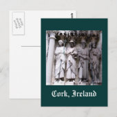 Carte Postale Statues de Cork, Irlande (Devant / Derrière)