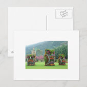 Carte Postale statues de fleur de hibou (Devant / Derrière)