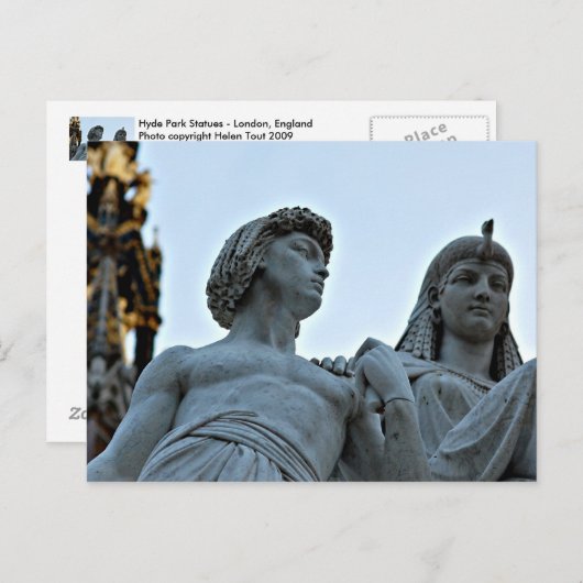 Carte Postale Statues de Hyde Park (Devant / Derrière)