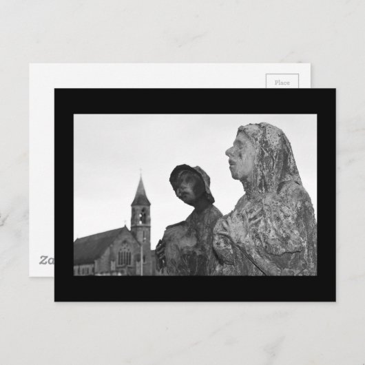 Carte Postale Statues de la Grande Famine d'Irlande à Dublin (Devant / Derrière)