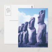 Carte Postale Statues de l'île de Pâques (Devant / Derrière)