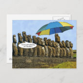 Carte Postale Statues de l'île de Pâques (Devant / Derrière)