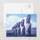 Carte Postale Statues de l'île de Pâques (Devant / Derrière)