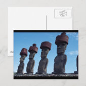 Carte Postale Statues de Moai (Devant / Derrière)