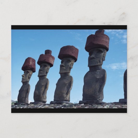 Carte Postale Statues de Moai (Devant)