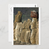 Carte Postale Statues de Moai sur Rapa Nui (île de Pâques) (Devant / Derrière)