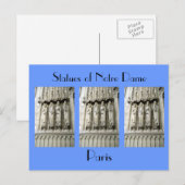 Carte Postale Statues de Notre-Dame (Devant / Derrière)