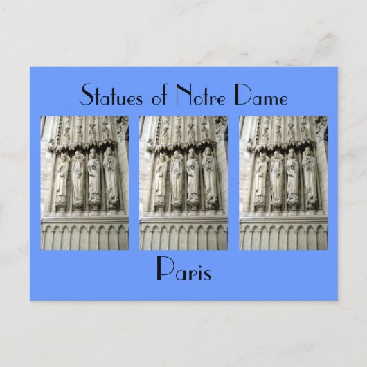 Carte Postale Statues de Notre-Dame (Devant)