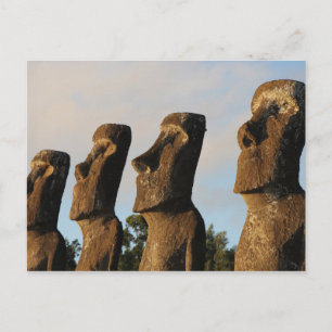 Carte Postale Statues de tête de l'île de Pâques
