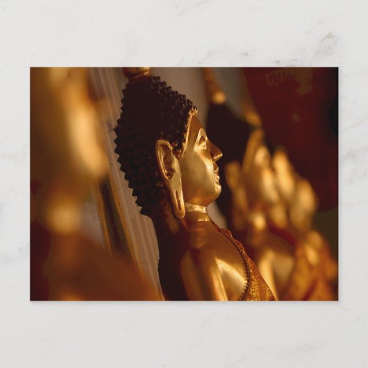 Carte Postale Statues du Bouddha du Temple Thaï (Devant)