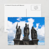 Carte Postale Statues du pont Charles (Devant / Derrière)