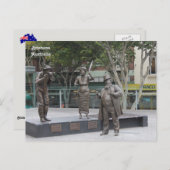 Carte Postale Statues en Brisbane, Australie (Devant / Derrière)