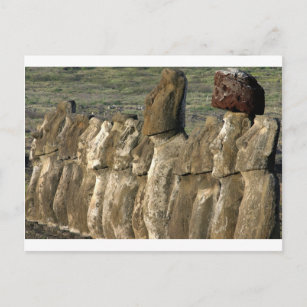 Carte Postale Statues Moai Rapa Nui (Île de Pâques)