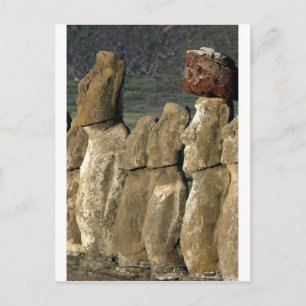 Carte Postale Statues Moai sur Rapa Nui (Île de Pâques)
